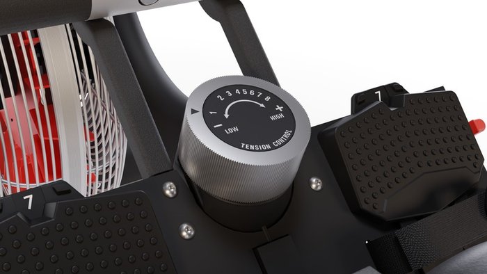 Rower resistance knob